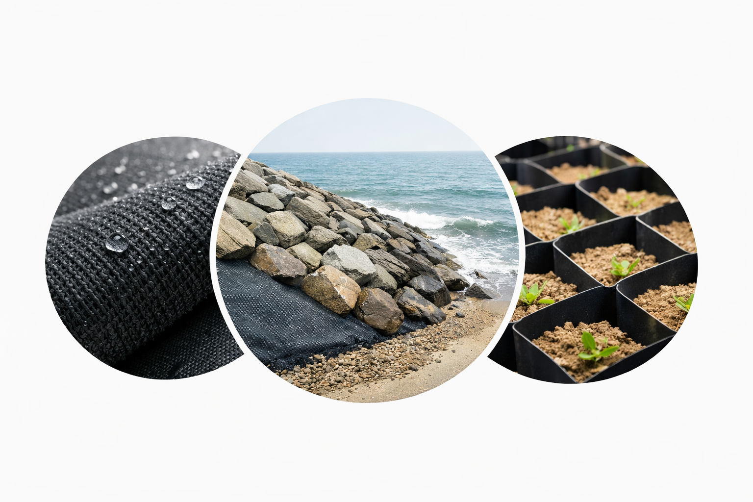 Erosion control system implementation on coastal revetments using high-strength geotextiles