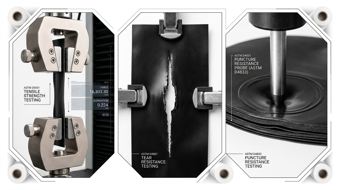 Geomembrane quality control laboratory testing