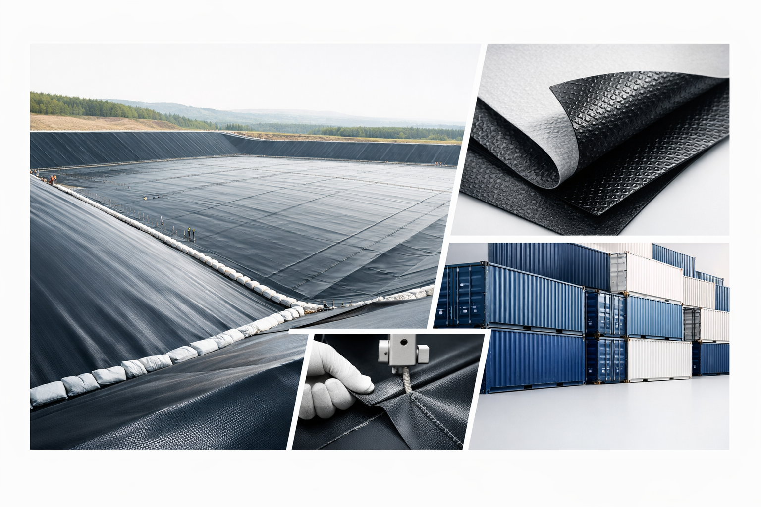 HDPE geomembrane installation for Municipal Solid Waste (MSW) Expansion Project