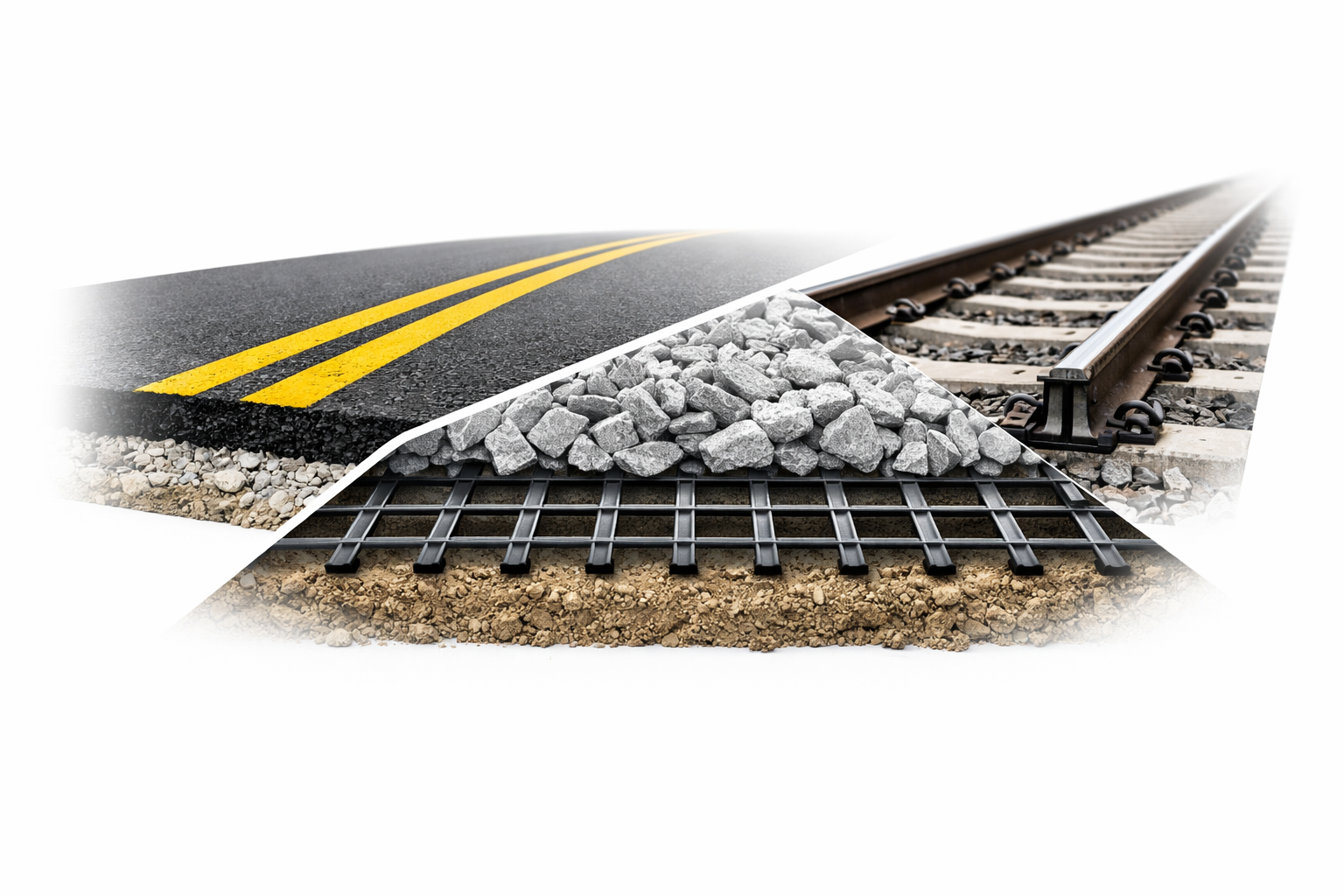Road, Highway and Railway Construction - Subbase Stabilization and Reinforcement