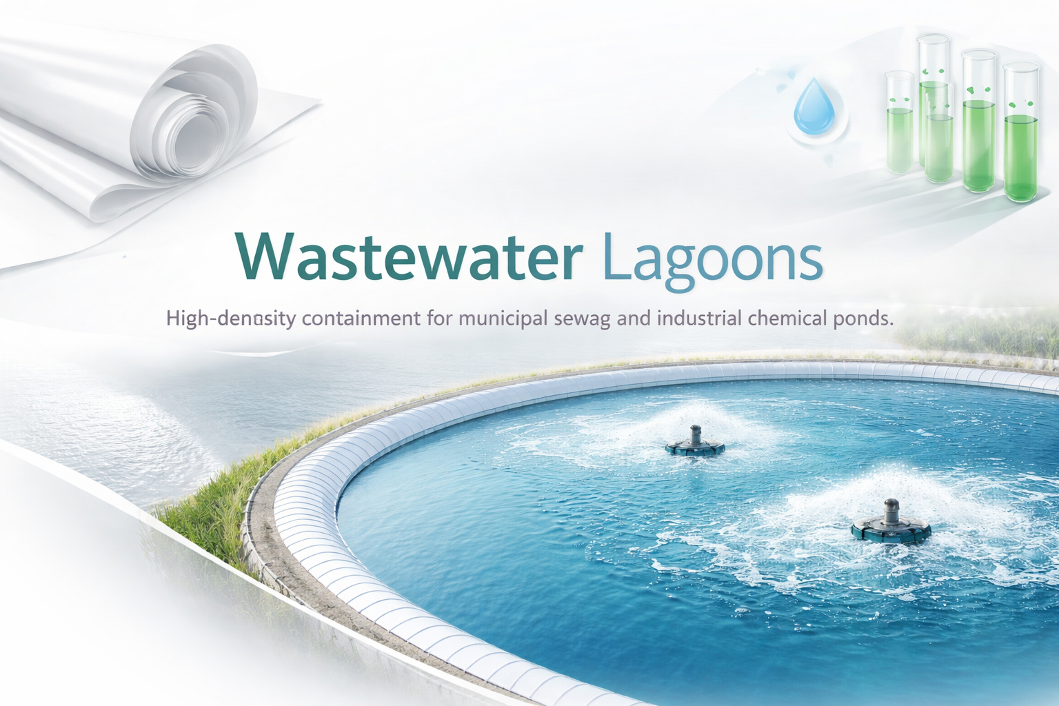 Industrial Wastewater Lagoon Liner Installation