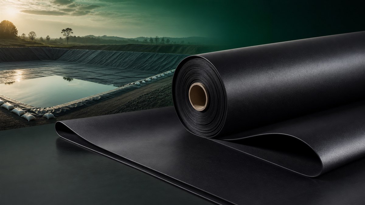 Premium black HDPE geomembrane roll for containment liner projects