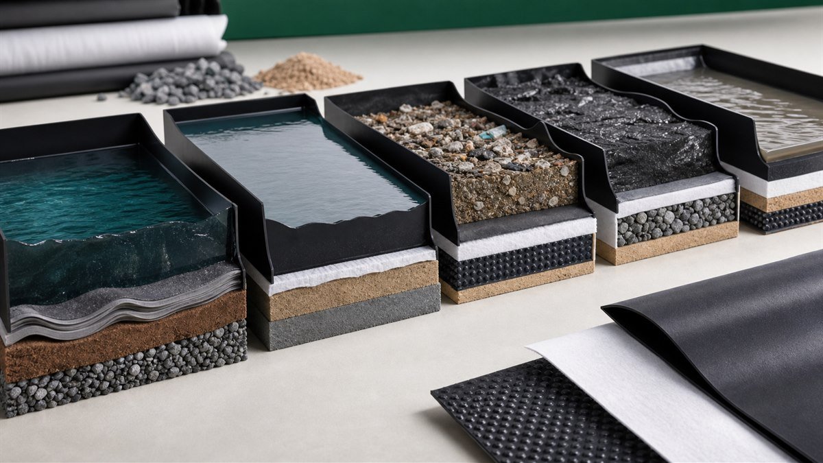 HDPE geomembrane thickness application layers for pond landfill mining and wastewater containment