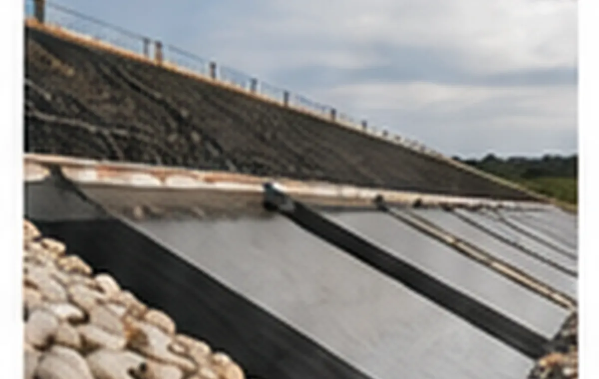 Non-woven geotextile installed in a civil engineering liner system