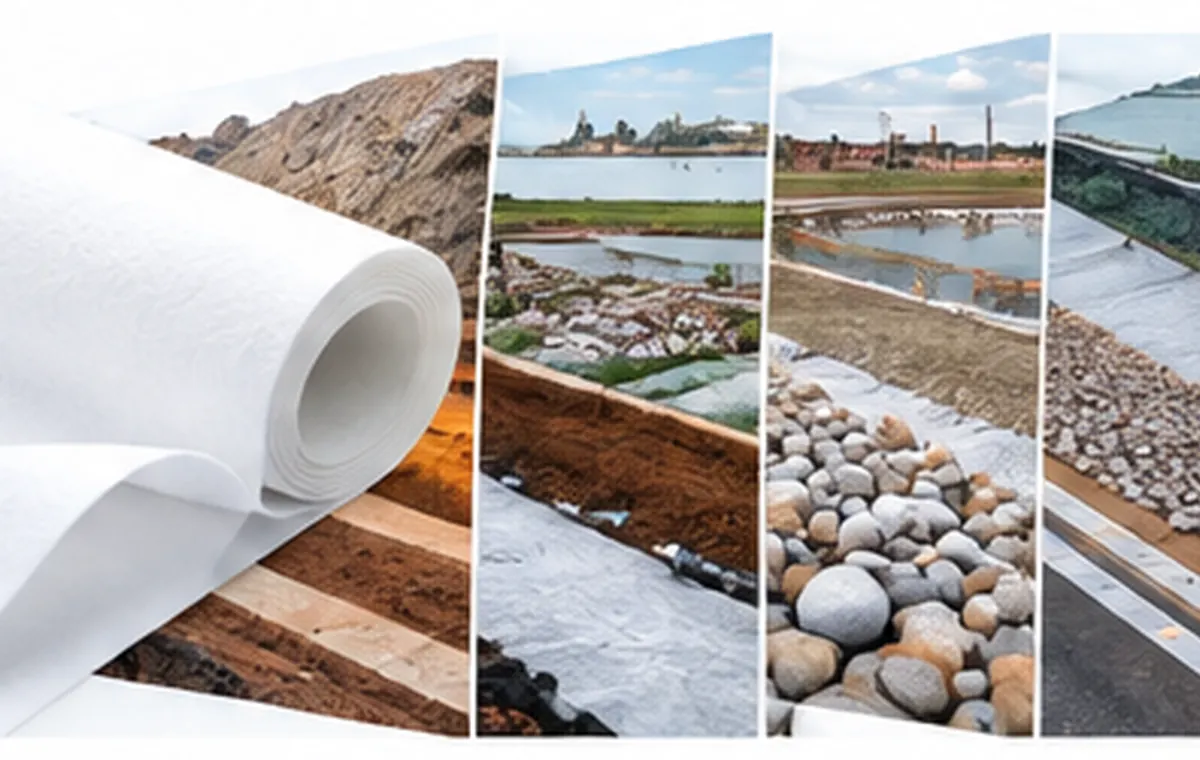 PET non-woven geotextile applications in civil and hydraulic engineering projects