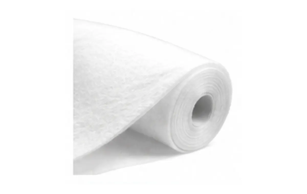 Close view of PET needle-punched non-woven geotextile roll